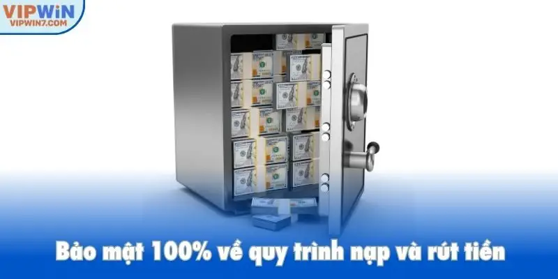 Bảo mật 100% về quy trình nạp và rút tiền