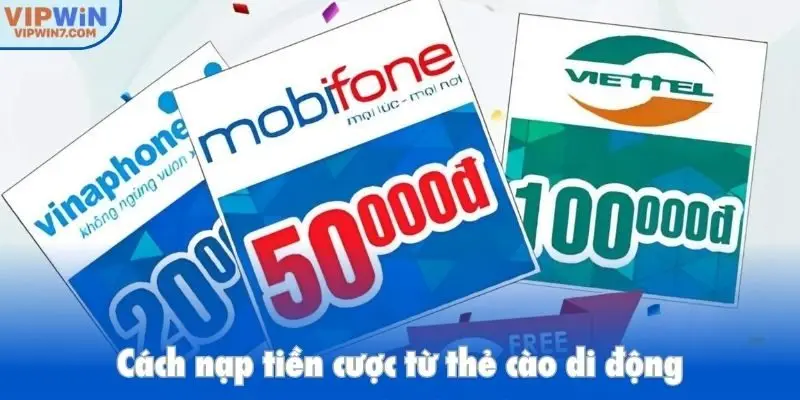 Cách nạp tiền cược từ thẻ cào di động